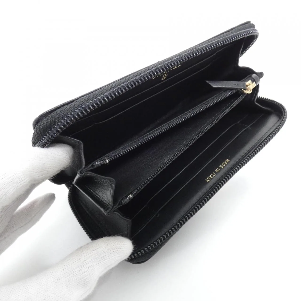 CHANEL Boy Chanel 80566 銀包 荔枝紋牛皮 黑色 荔枝紋牛皮 中古品A - 縮圖 5