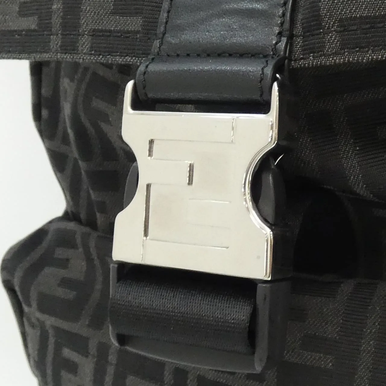 FENDI 7VZ066 AG0M Backpack Cotton Black Cotton Rank A - Thumbnail 4