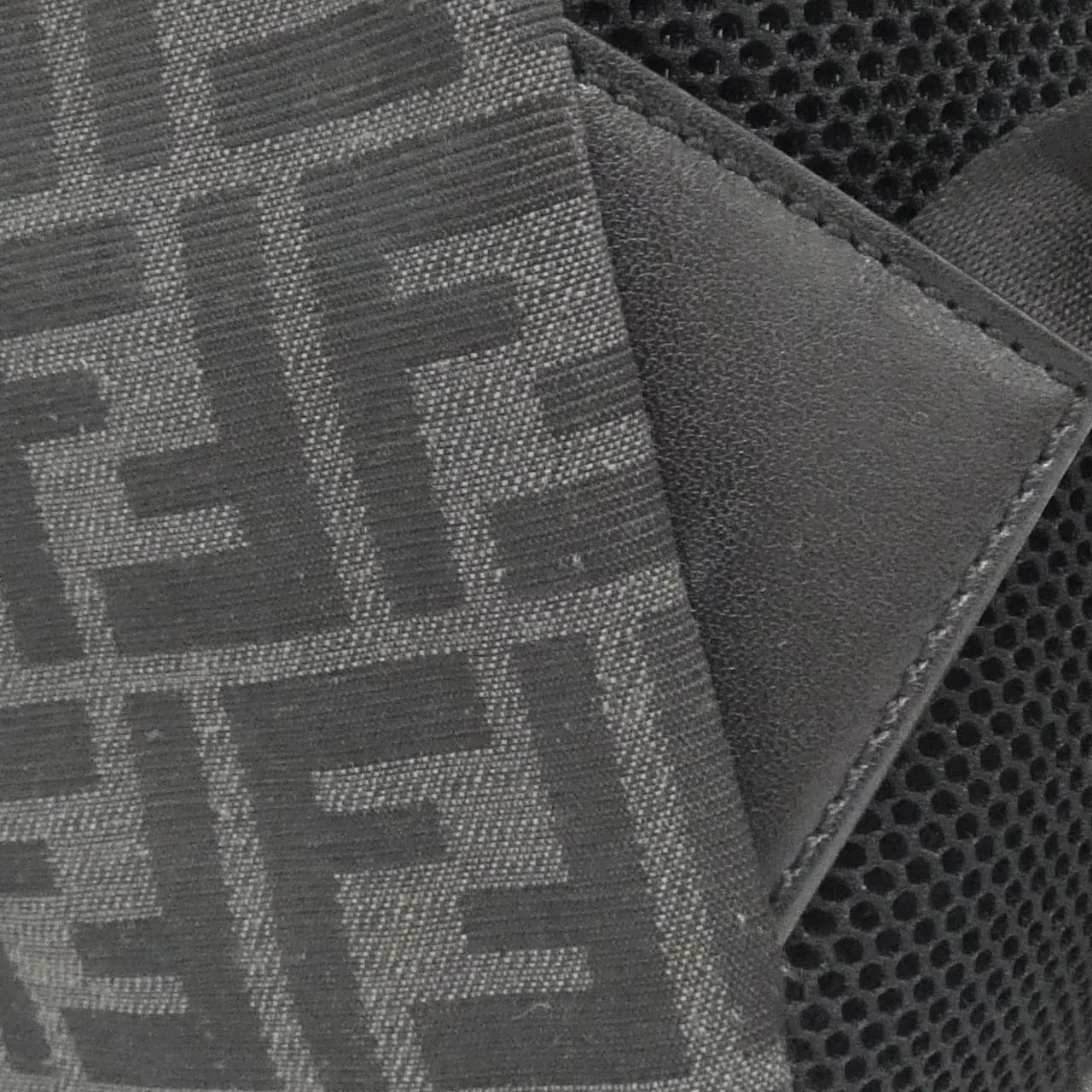 FENDI 7VZ066 AG0M Backpack Cotton Black Cotton Rank A - Thumbnail 6