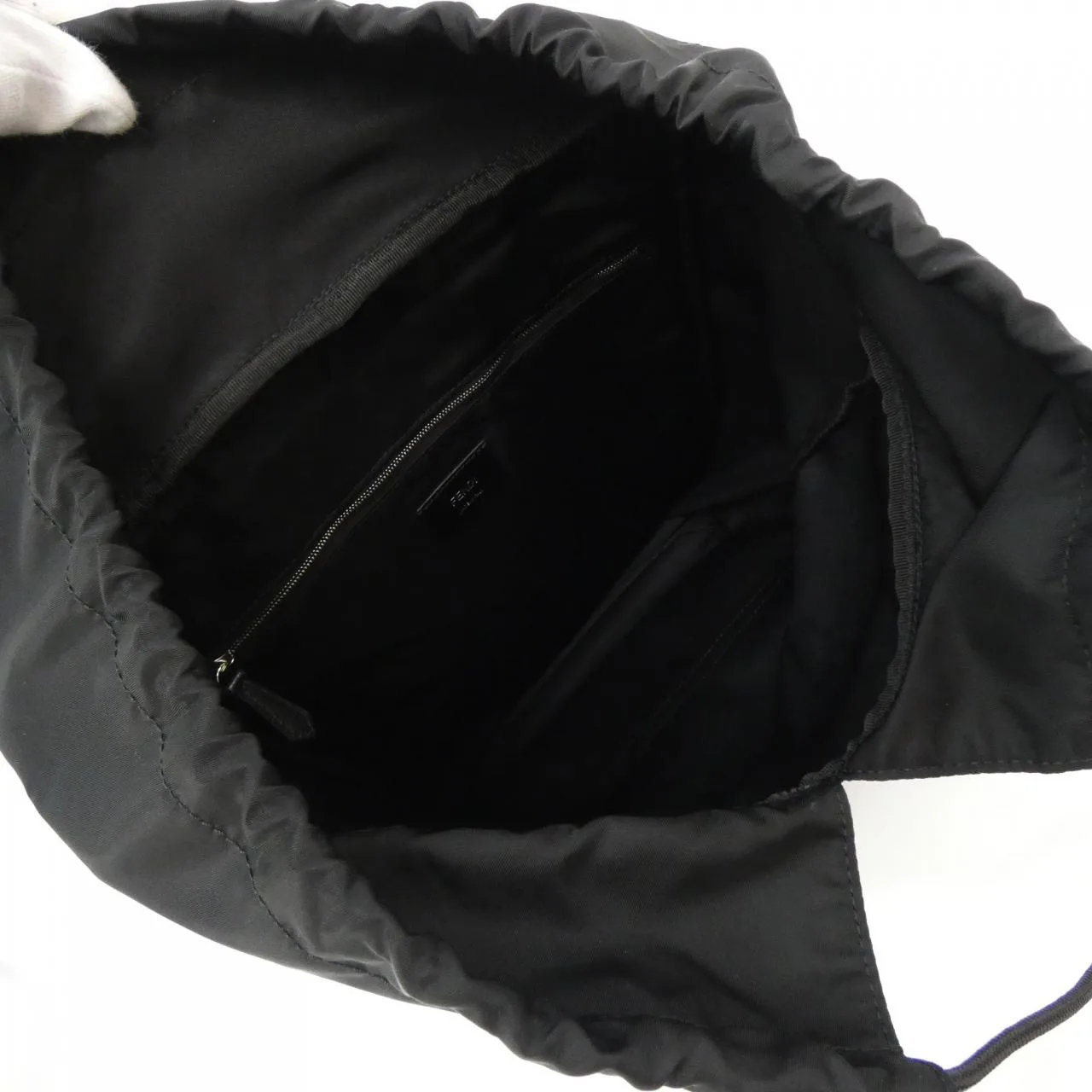 FENDI 7VZ066 AG0M Backpack Cotton Black Cotton Rank A - Thumbnail 9