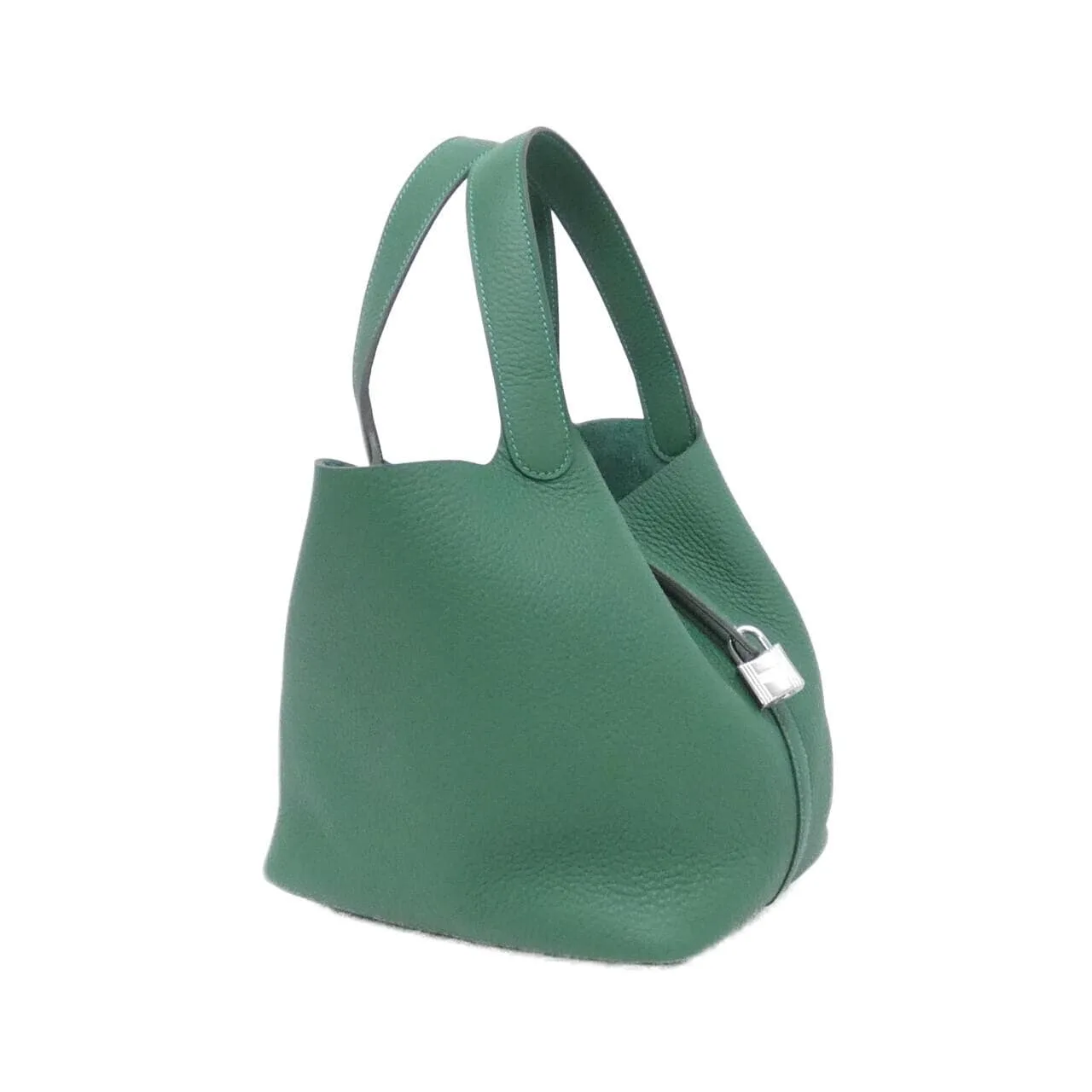 HERMES Picotin 060991CK Handbag Clemence Black