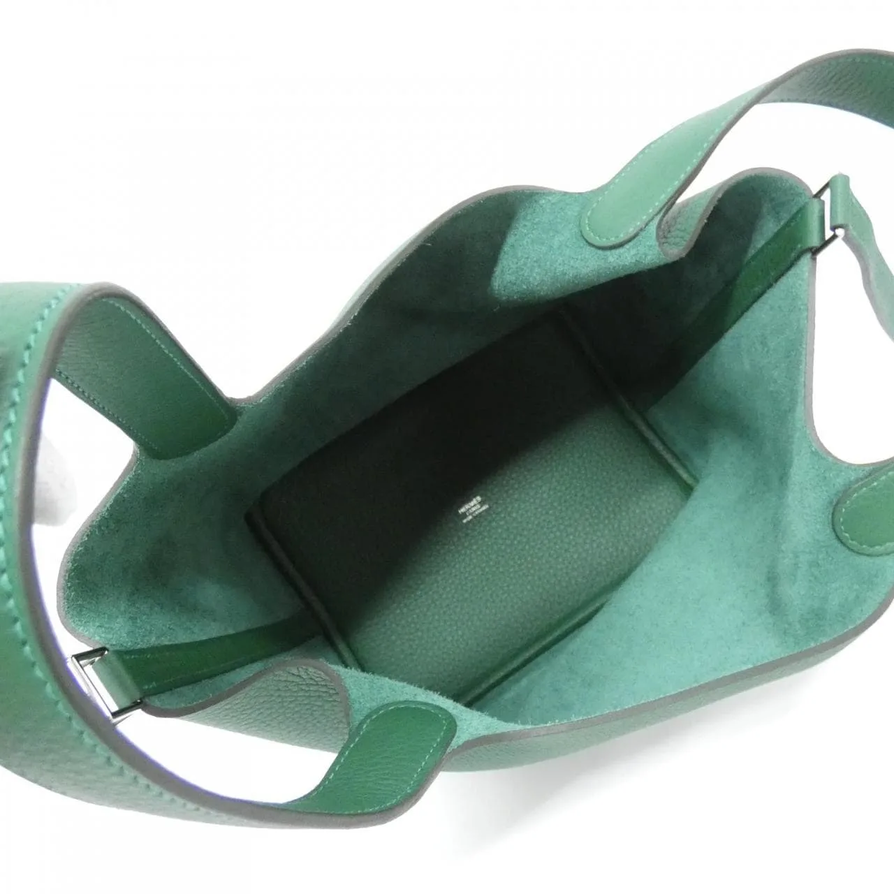 HERMES Picotin 060991CK Handbag Clemence Black Clemence Leather Rank A - Thumbnail 7