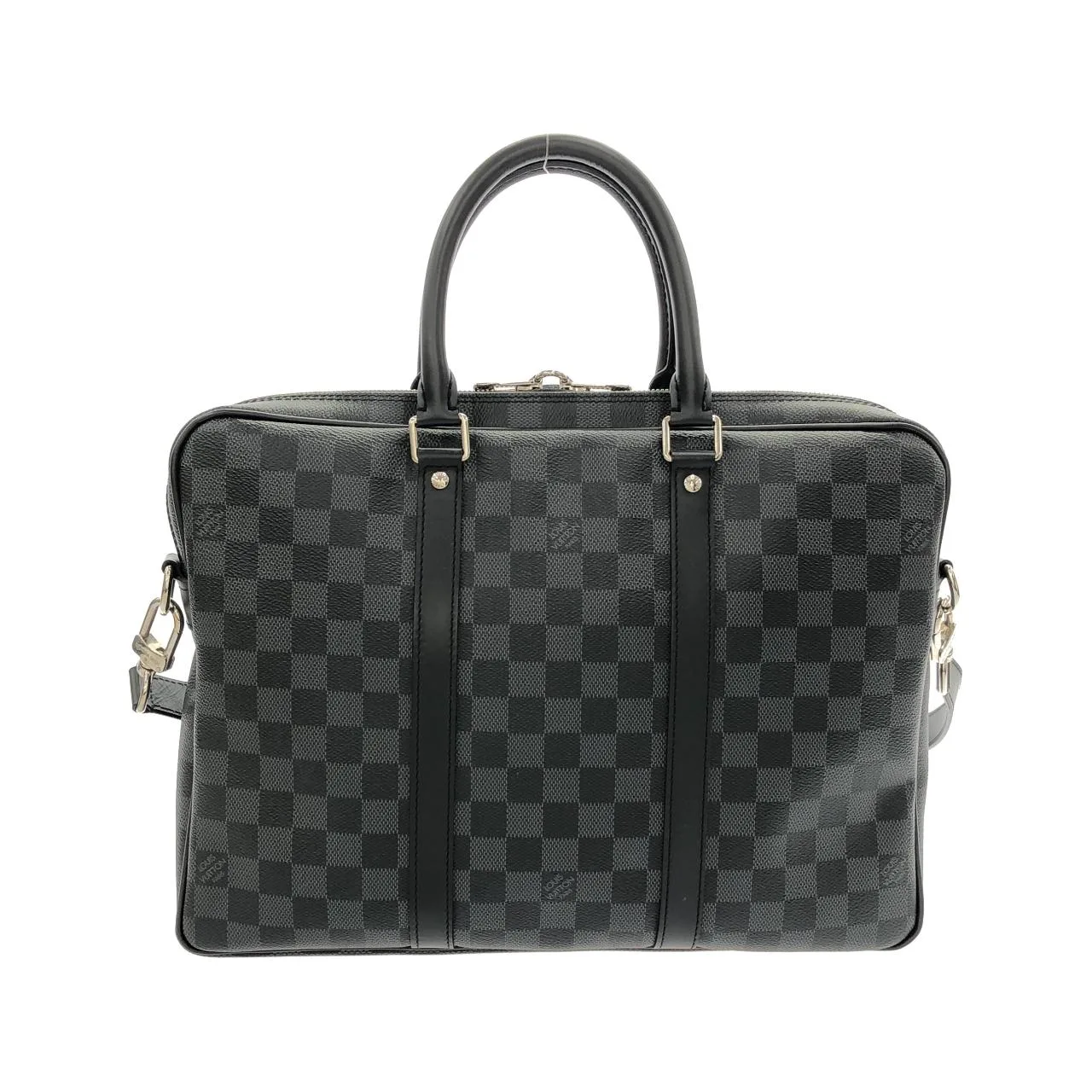 LOUIS VUITTON Documents N41478 手提包 Damier 黑色 Damier 中古品A - 縮圖 2