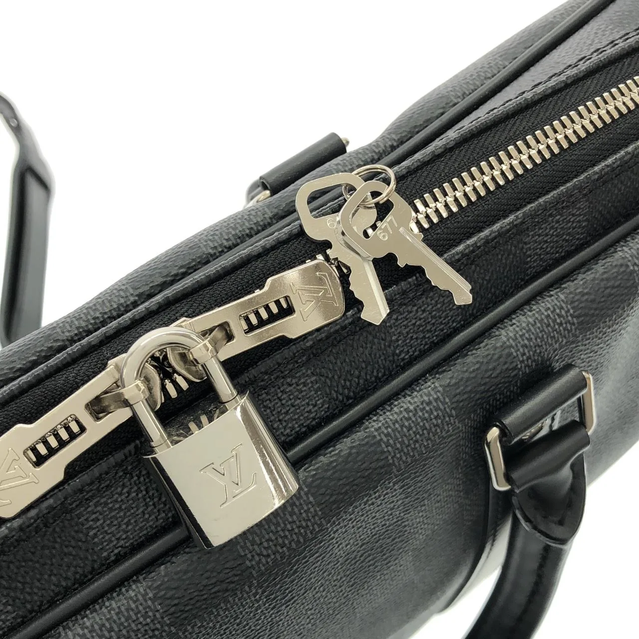 LOUIS VUITTON Documents N41478 手提包 Damier 黑色 Damier 中古品A - 縮圖 6