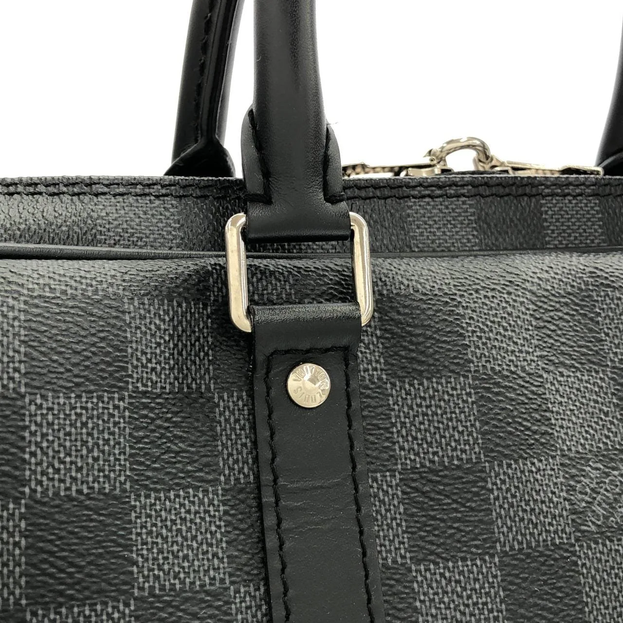LOUIS VUITTON Documents N41478 手提包 Damier 黑色 Damier 中古品A - 縮圖 7