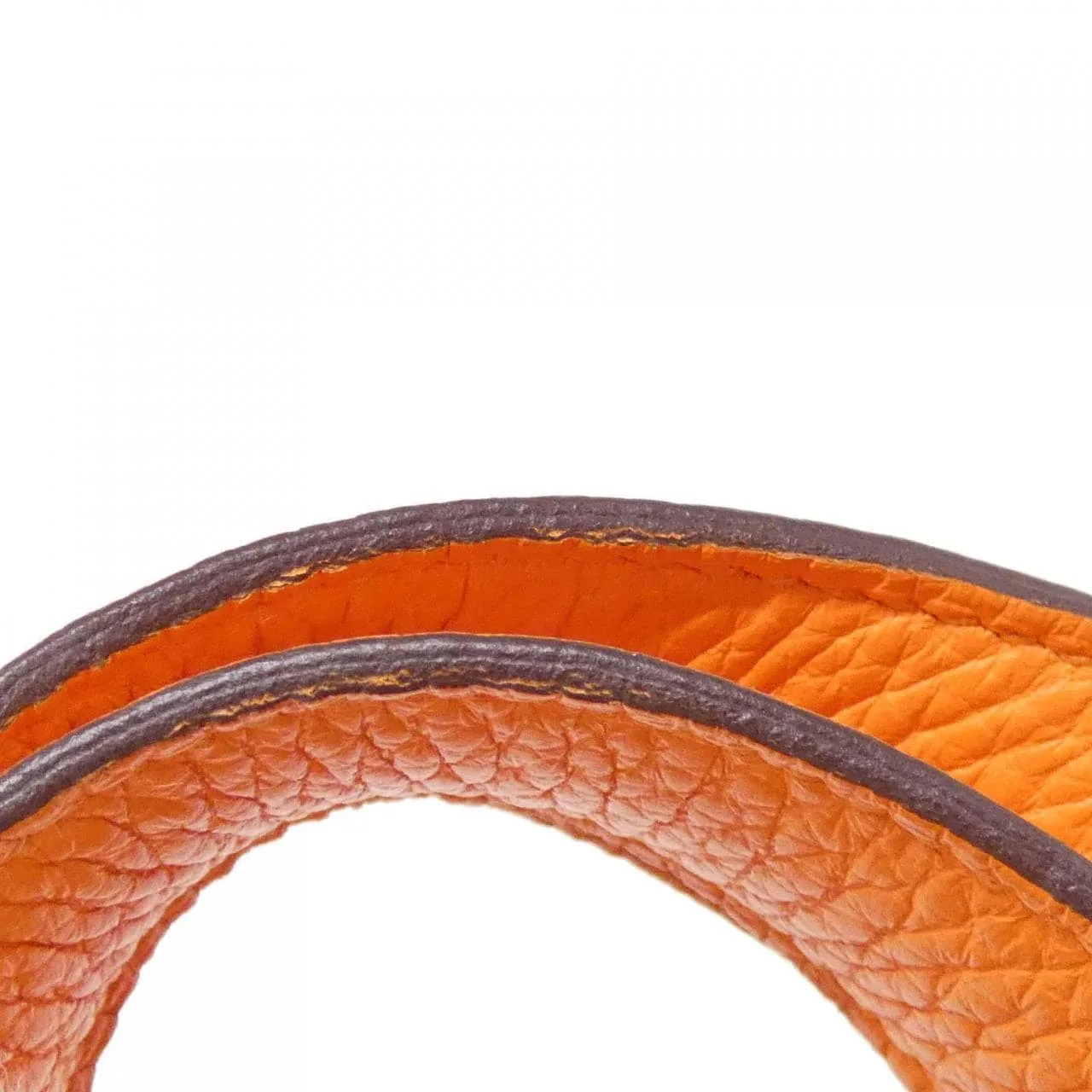 HERMES Picotin 060991CK Handbag Clemence Orange Clemence Leather Rank A - Thumbnail 6