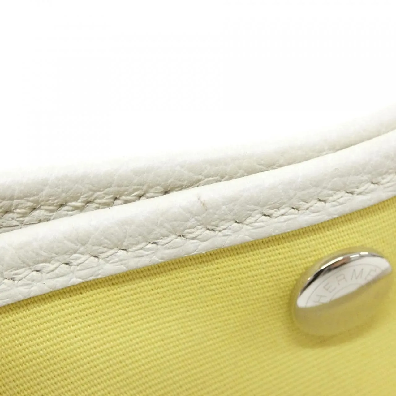 HERMES Garden Party 065864CK Tote 白色 中古品A - 縮圖 4