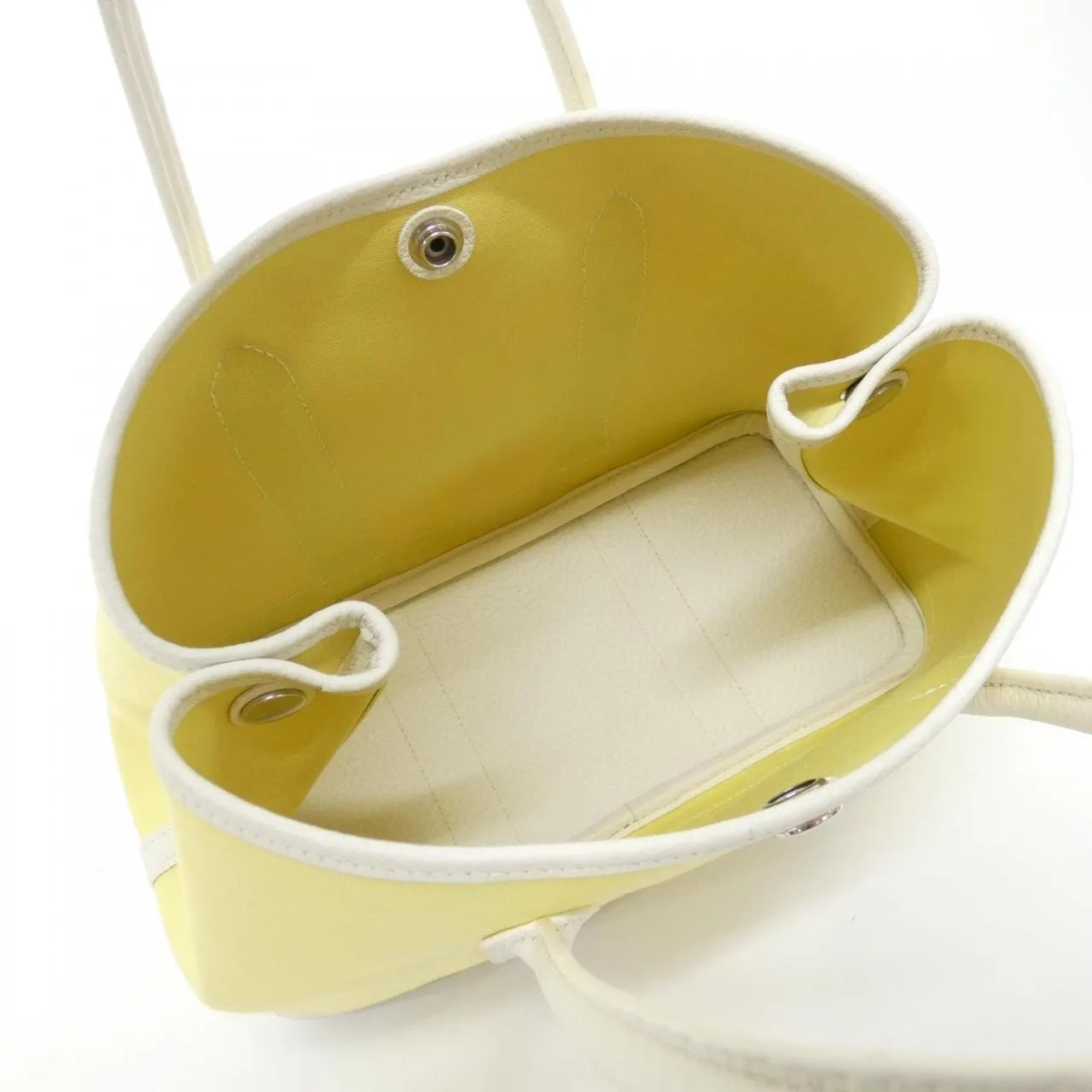 HERMES Garden Party 065864CK Tote 白色 中古品A - 縮圖 6