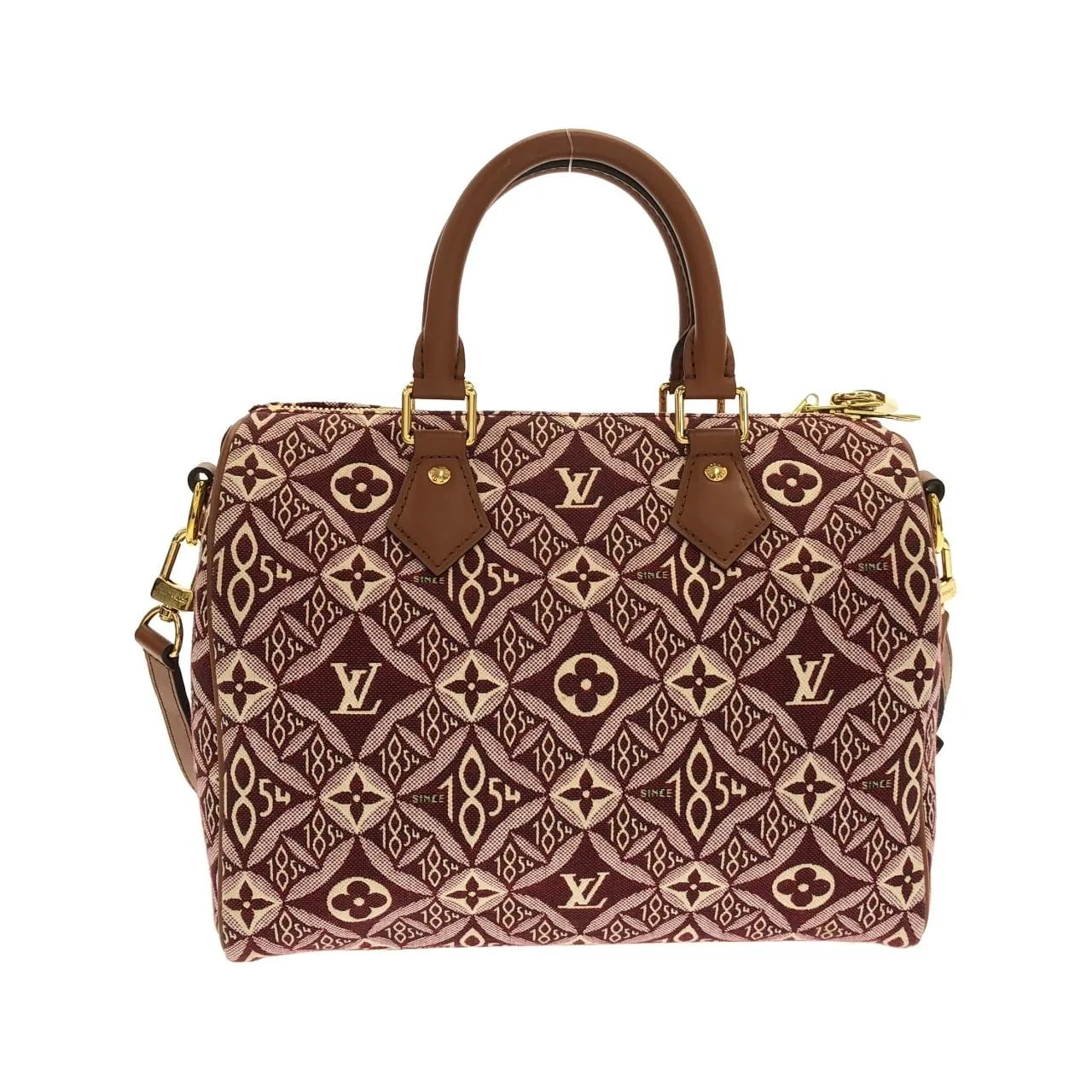 LOUIS VUITTON Speedy M57231 波士頓包 酒紅色 中古品A - 縮圖 2