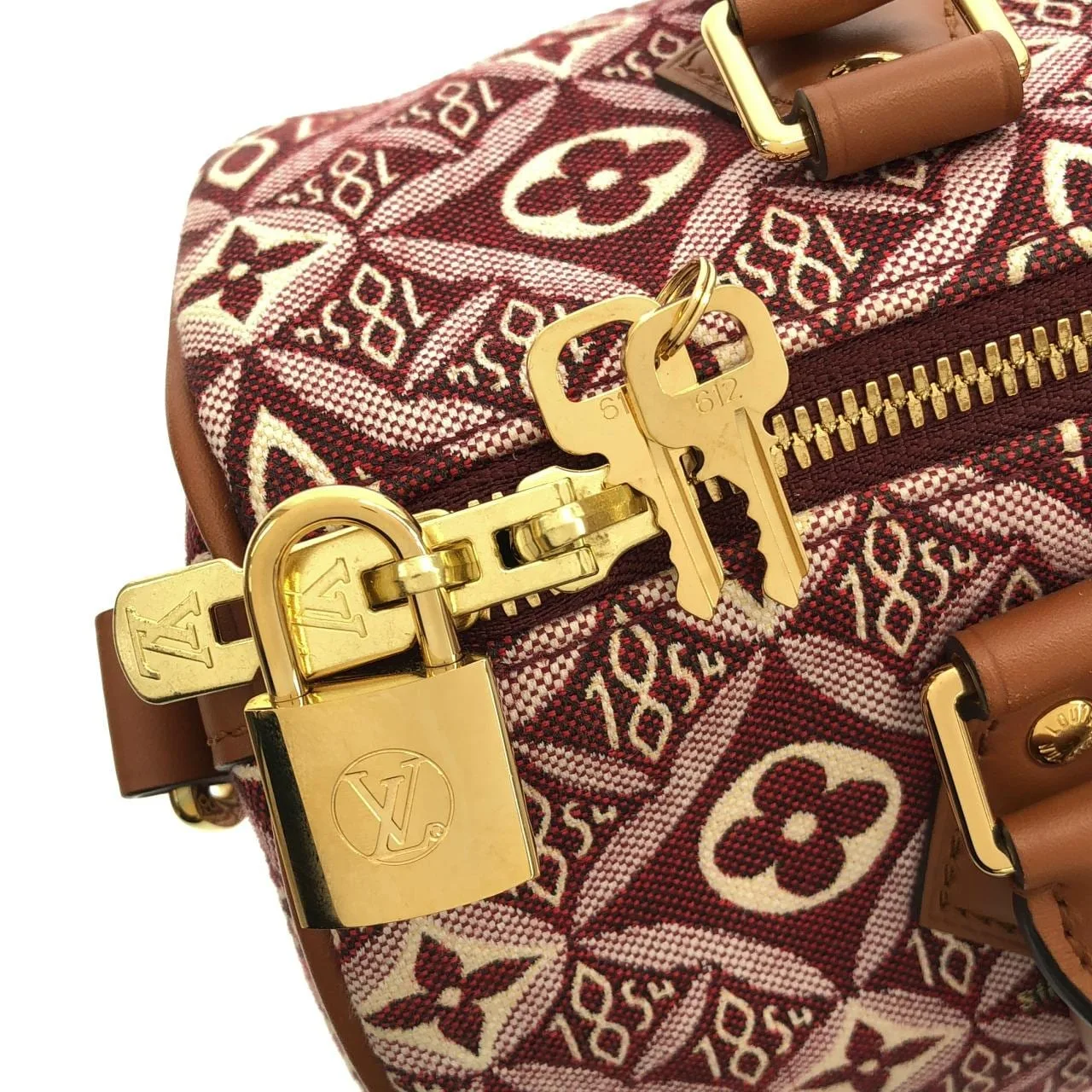 LOUIS VUITTON Speedy M57231 波士頓包 酒紅色 中古品A - 縮圖 4