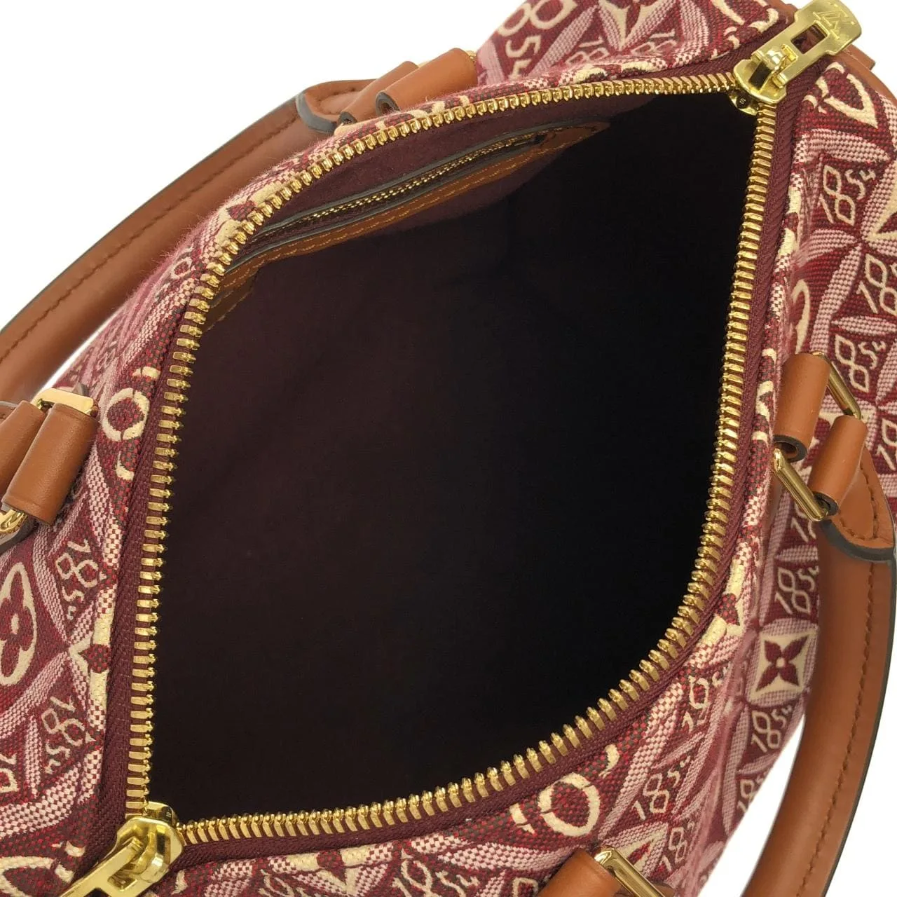 LOUIS VUITTON Speedy M57231 波士頓包 酒紅色 中古品A - 縮圖 9