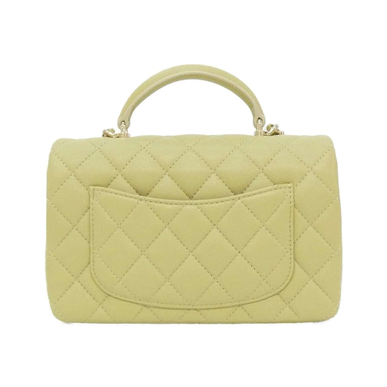 CHANEL Vanity AS2431 Handbag Lambskin Green Lambskin Rank A - Thumbnail 2