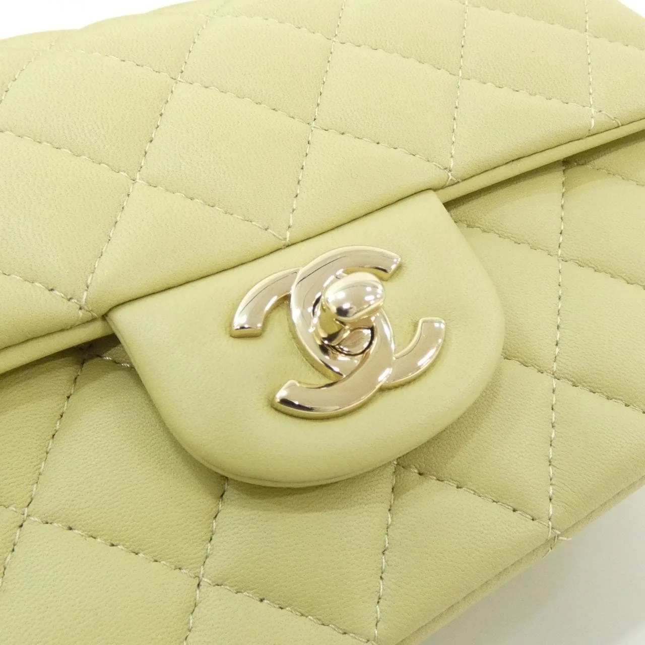 CHANEL Vanity AS2431 Handbag Lambskin Green Lambskin Rank A - Thumbnail 4