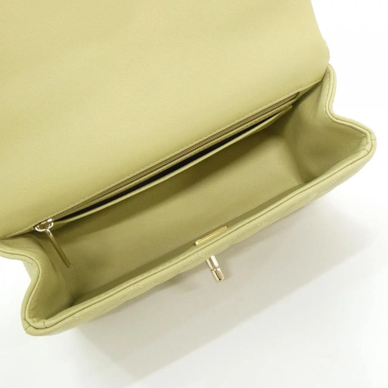 CHANEL Vanity AS2431 Handbag Lambskin Green Lambskin Rank A - Thumbnail 6