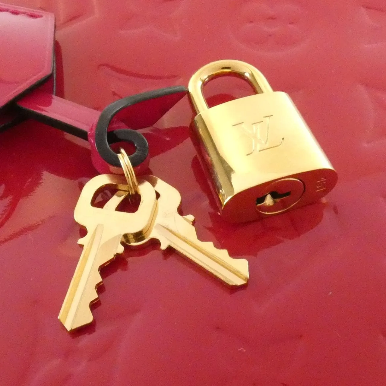 LOUIS VUITTON Alma M91770 手提包 Vernis 漆皮 黑色 Vernis 中古品A - 縮圖 4