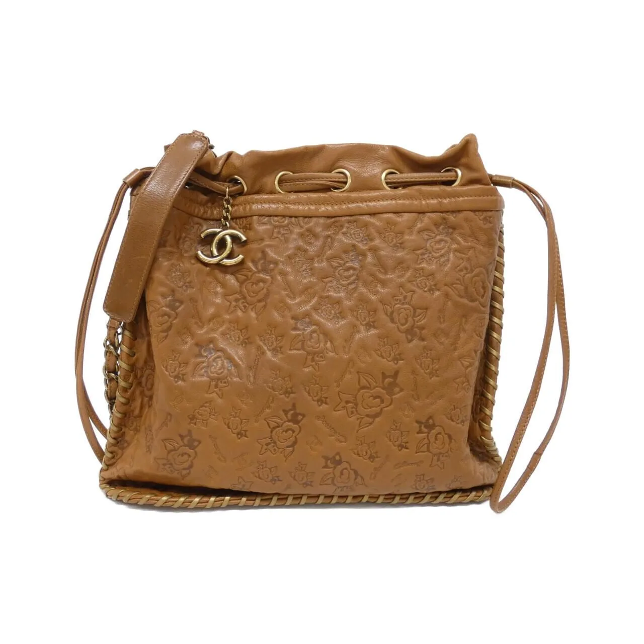 CHANEL Shoulder Brown