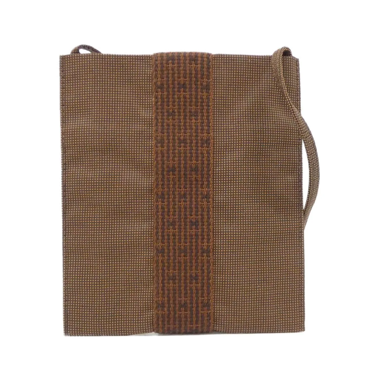 HERMES 100967M Shoulder Canvas Brown