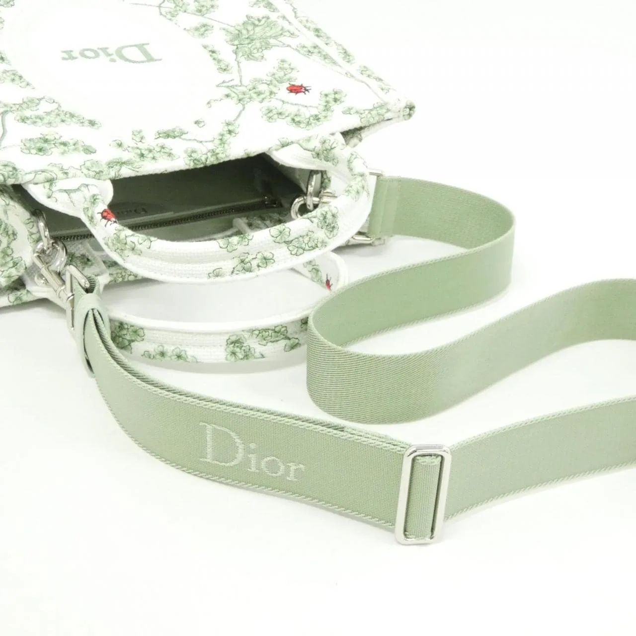 DIOR Book Tote M1404PEHR 托特包 棉 黑色 Cotton 中古品A - 縮圖 8