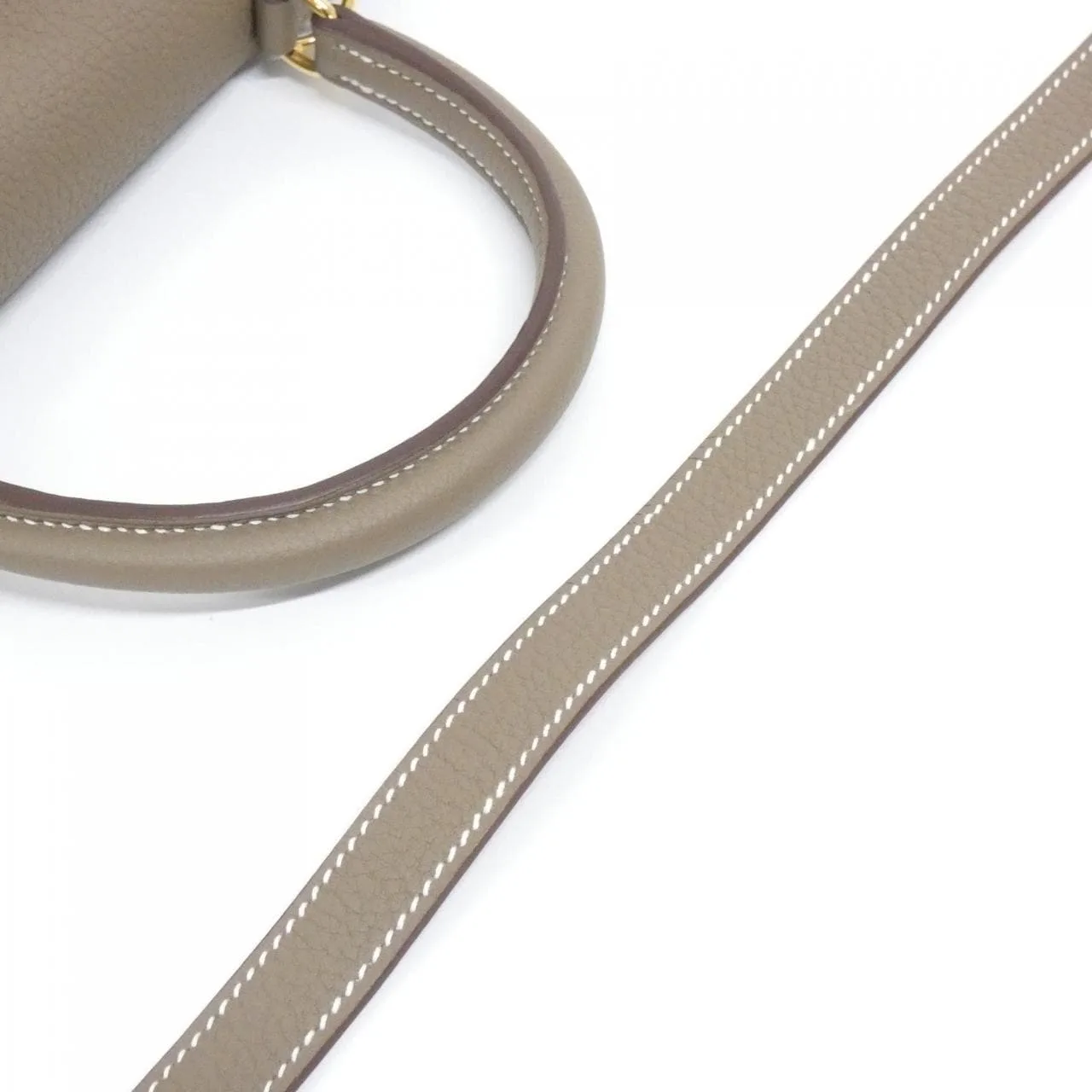 HERMES Kelly 044624CC Handbag Togo Etoupe Togo Leather Rank A - Thumbnail 5