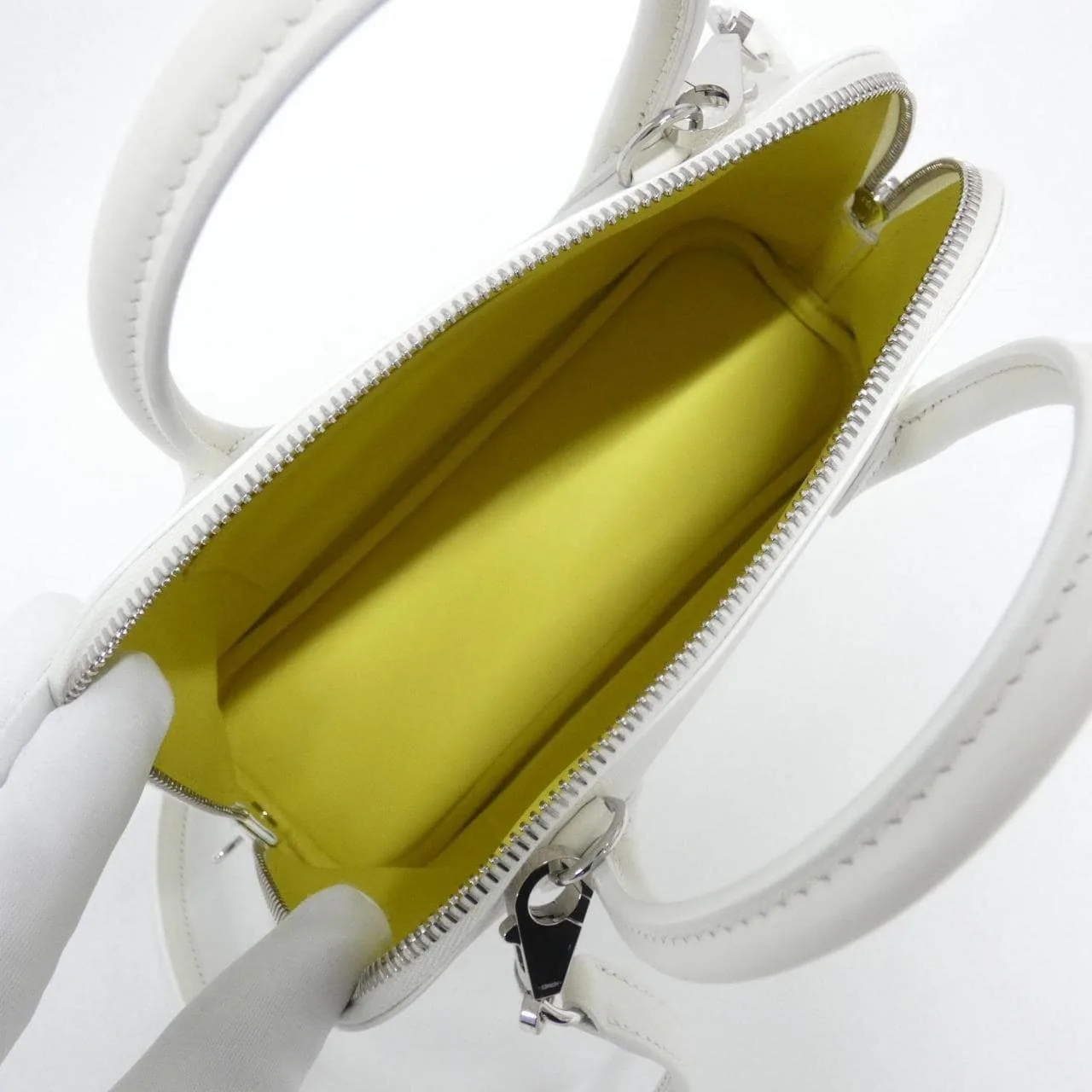 HERMES Bolide 082901CK Handbag White Rank A - Thumbnail 6