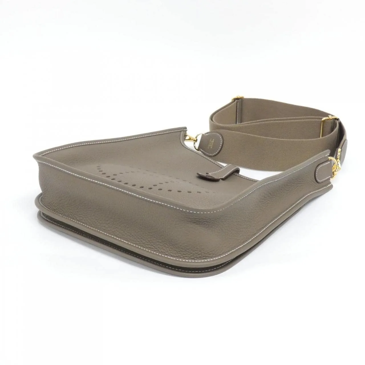 HERMES Evelyne 056277CC Shoulder Clemence Etoupe Clemence Leather Rank A - Thumbnail 3