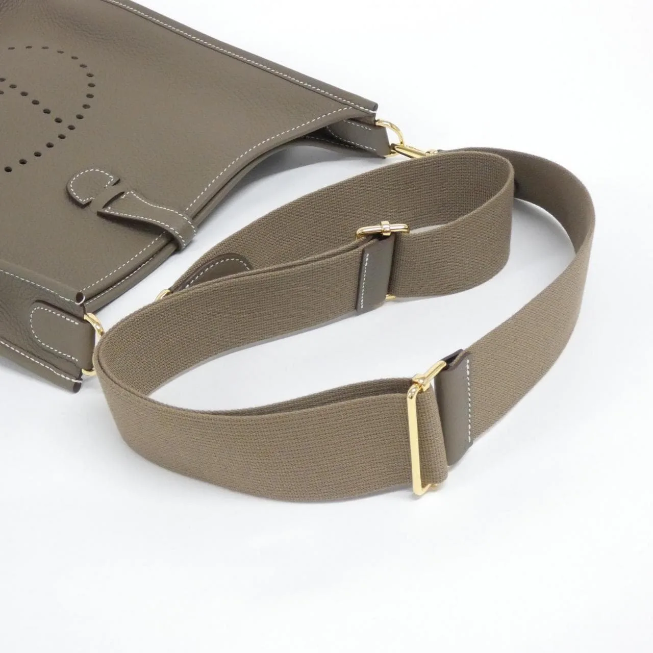 HERMES Evelyne 056277CC Shoulder Clemence Etoupe Clemence Leather Rank A - Thumbnail 4