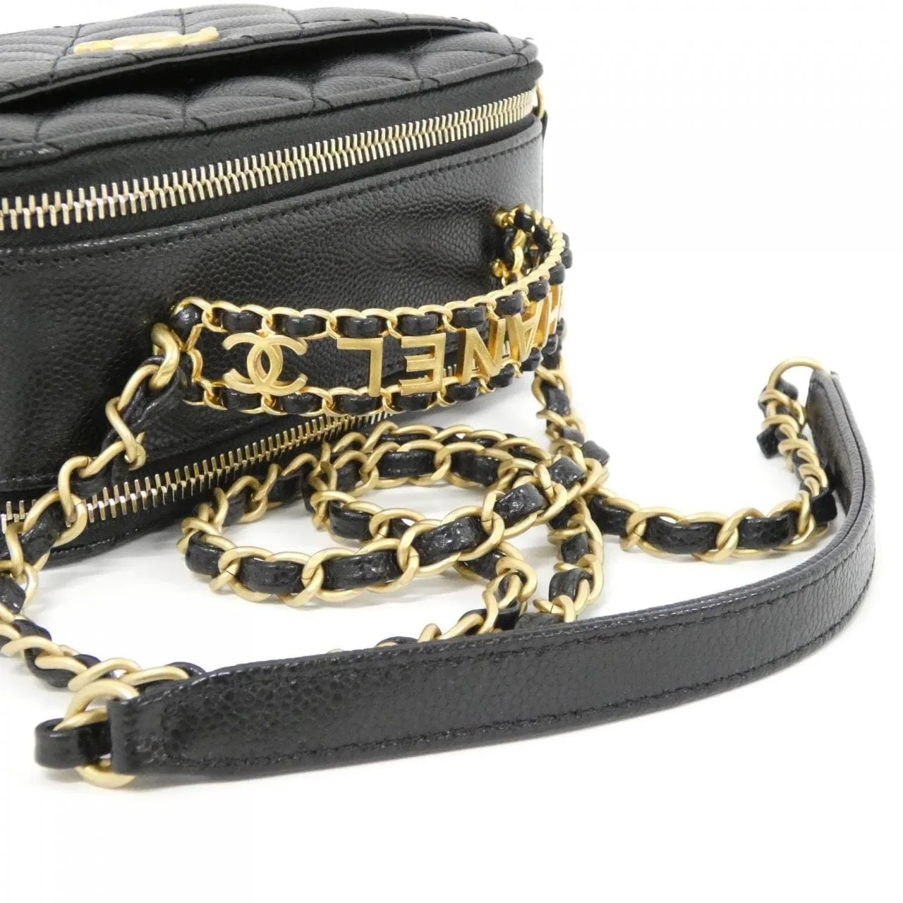 CHANEL Chanel 22 AS3221 Handbag Grained Calfskin 黑色 荔枝紋牛皮 中古品A - 縮圖 4