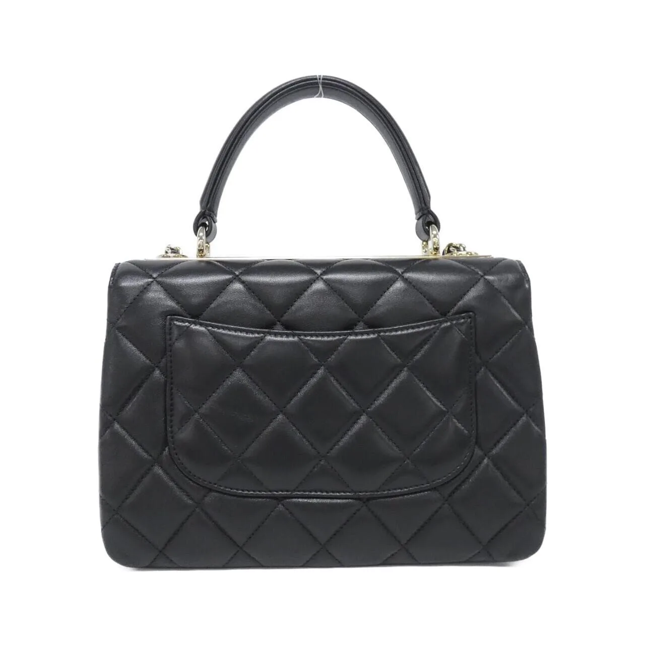 CHANEL 92236 Handbag Lambskin Black Lambskin Rank A - Thumbnail 2