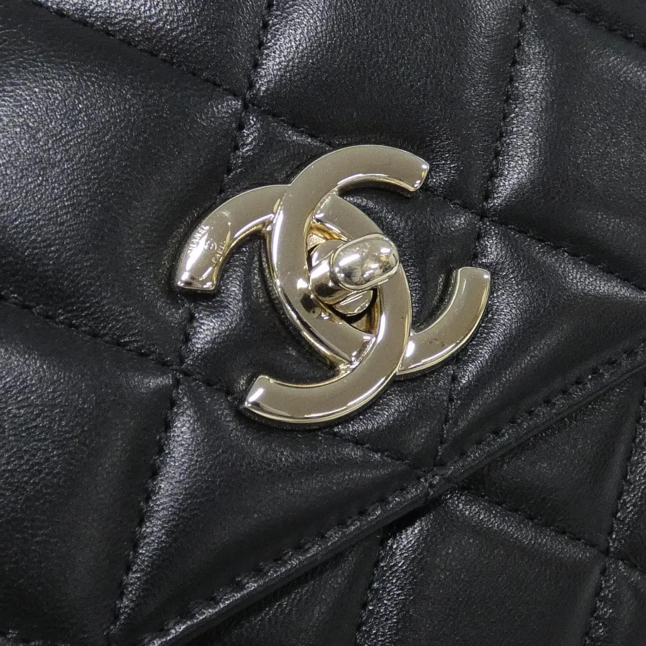 CHANEL 92236 Handbag Lambskin Black Lambskin Rank A - Thumbnail 6