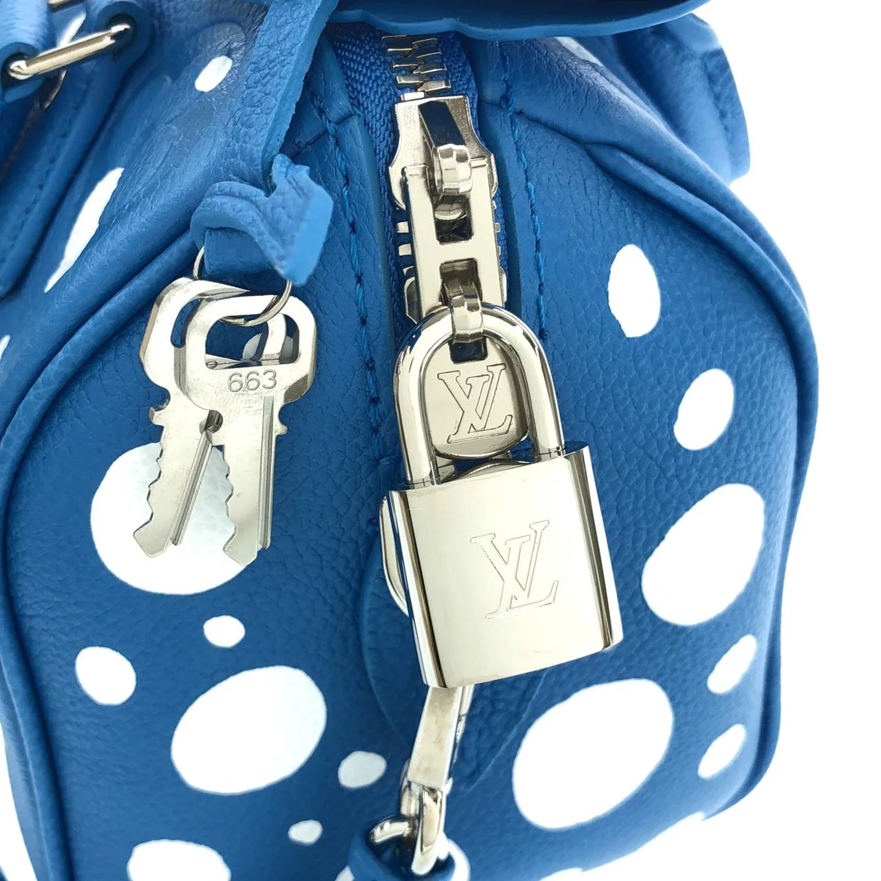 LOUIS VUITTON Speedy M46425 肩背包 Monogram 藍色 Monogram 中古品A - 縮圖 4