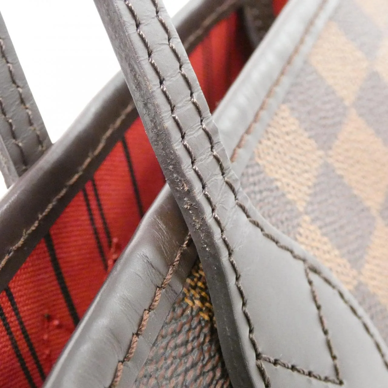 LOUIS VUITTON Neverfull N41358 Tote Damier 黑色 Damier 中古品A - 縮圖 5