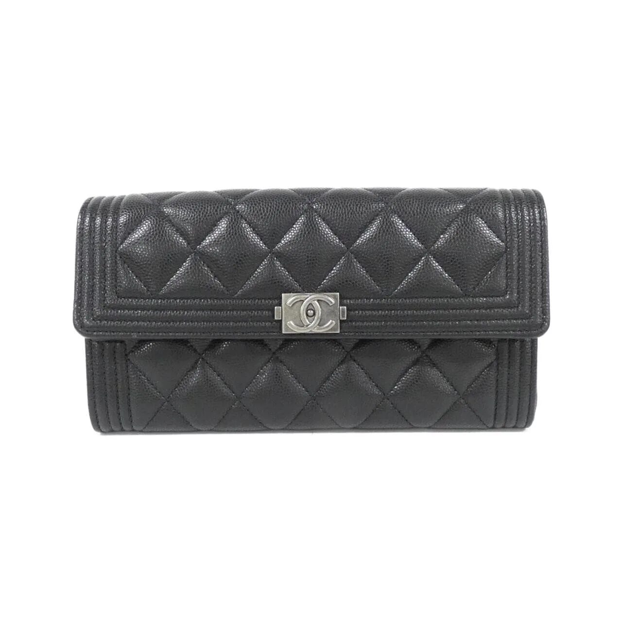 CHANEL Boy Chanel 80286 Wallet Grained Calfskin