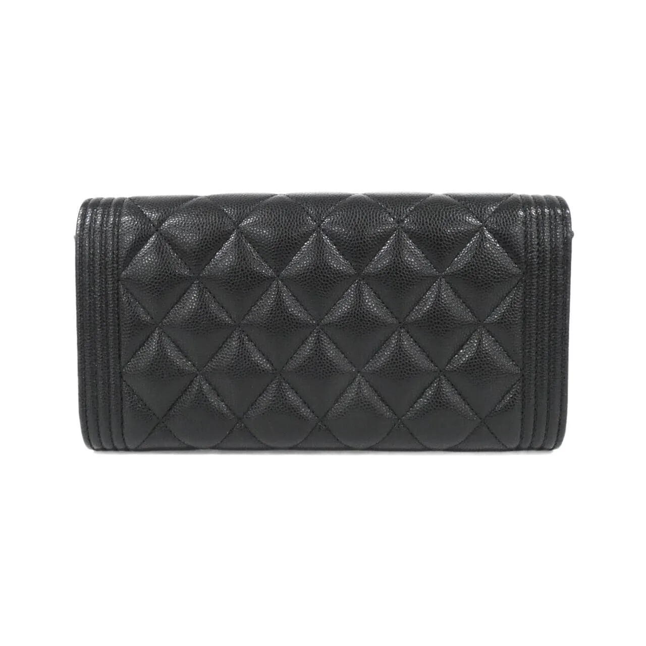 CHANEL Boy Chanel 80286 Wallet Grained Calfskin Black Grained Calfskin Rank A - Thumbnail 2