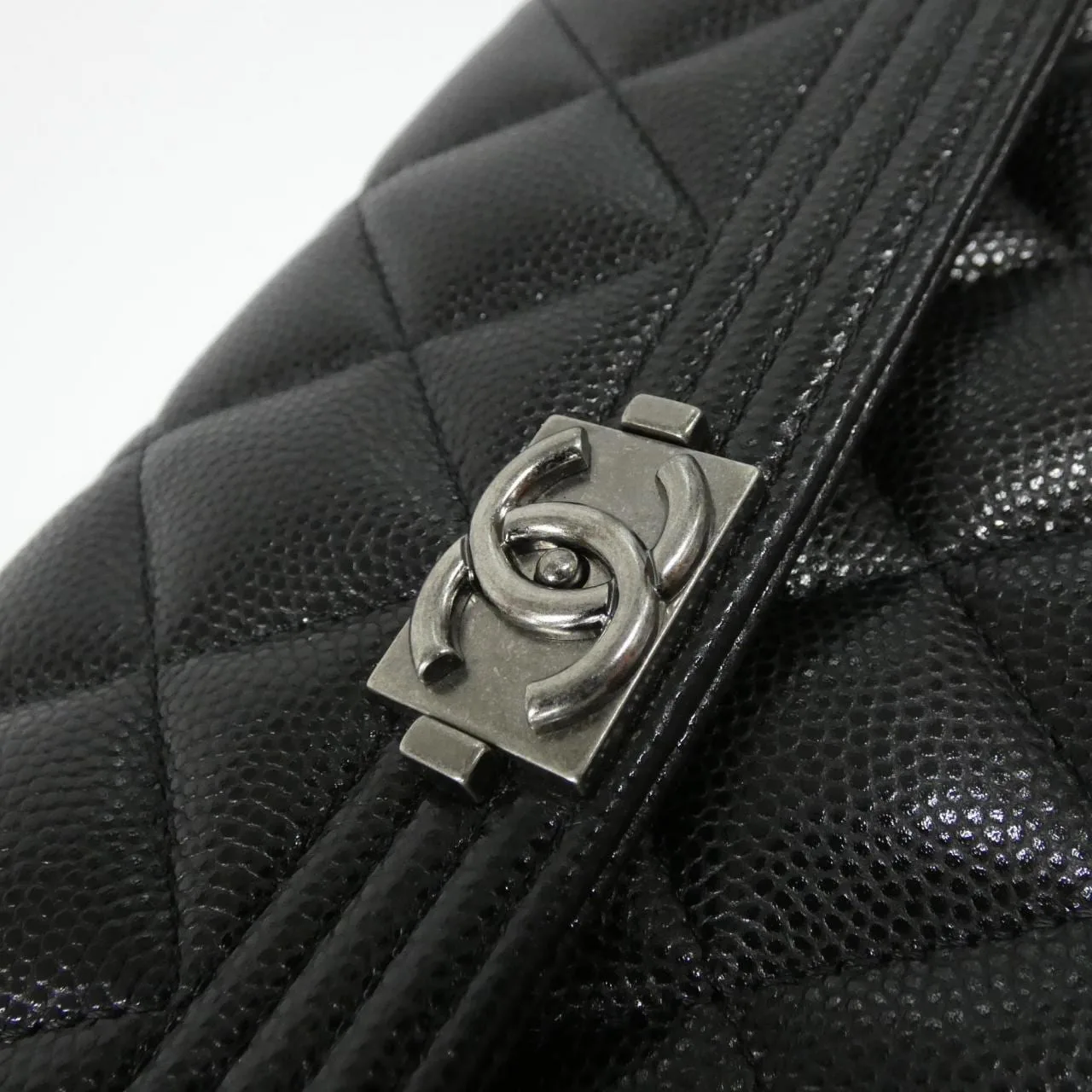 CHANEL Boy Chanel 80286 Wallet Grained Calfskin Black Grained Calfskin Rank A - Thumbnail 6