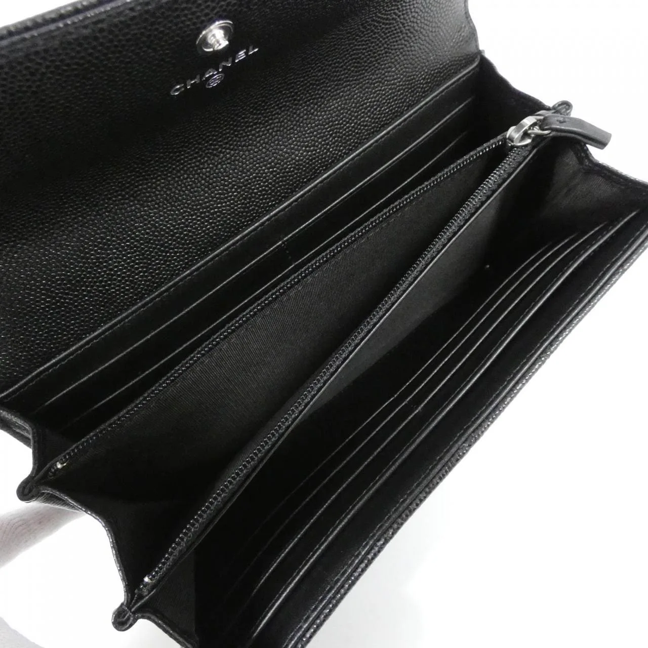 CHANEL Boy Chanel 80286 Wallet Grained Calfskin Black Grained Calfskin Rank A - Thumbnail 7