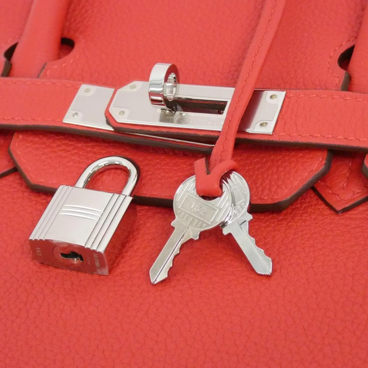 HERMES Birkin 030520CK Handbag Togo Rouge Togo Leather Rank A - Thumbnail 5