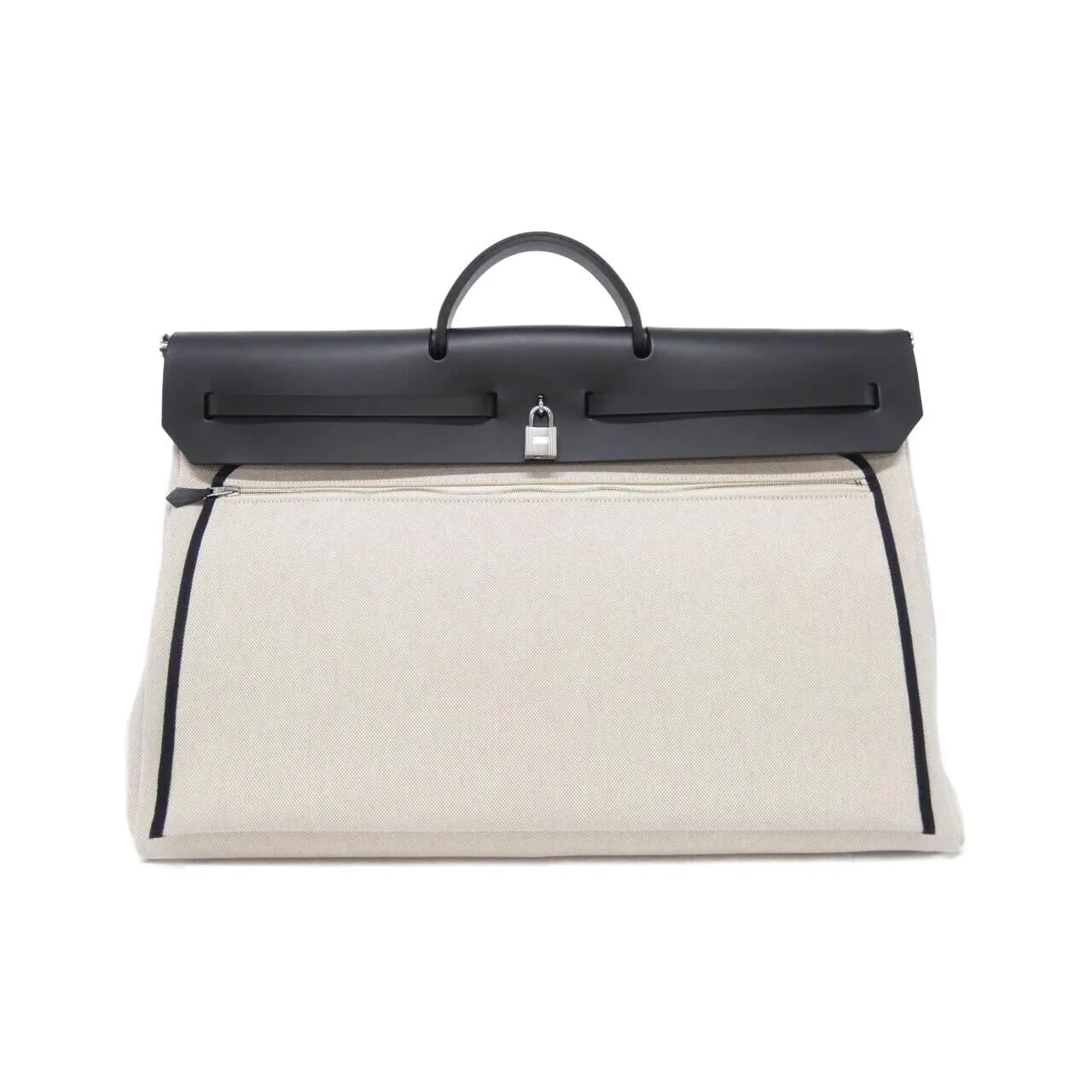 HERMES Herbag 084076CK Handbag Black Rank A - Thumbnail 2