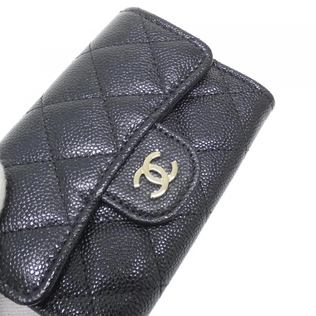 CHANEL Timeless Classic AP4096 卡片套 荔枝紋牛皮 黑色 荔枝紋牛皮 中古品A - 縮圖 3