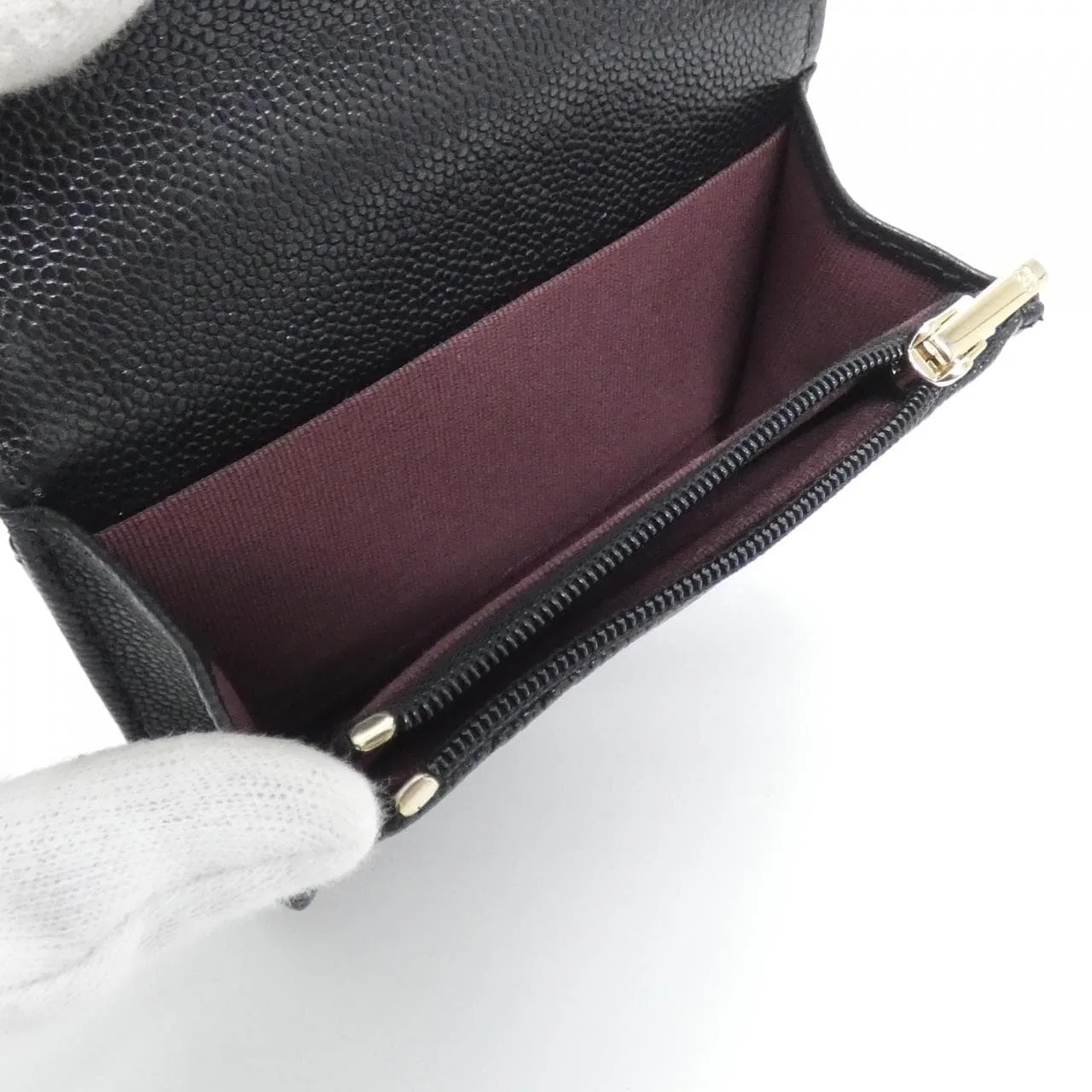 CHANEL Timeless Classic AP4096 卡片套 荔枝紋牛皮 黑色 荔枝紋牛皮 中古品A - 縮圖 4