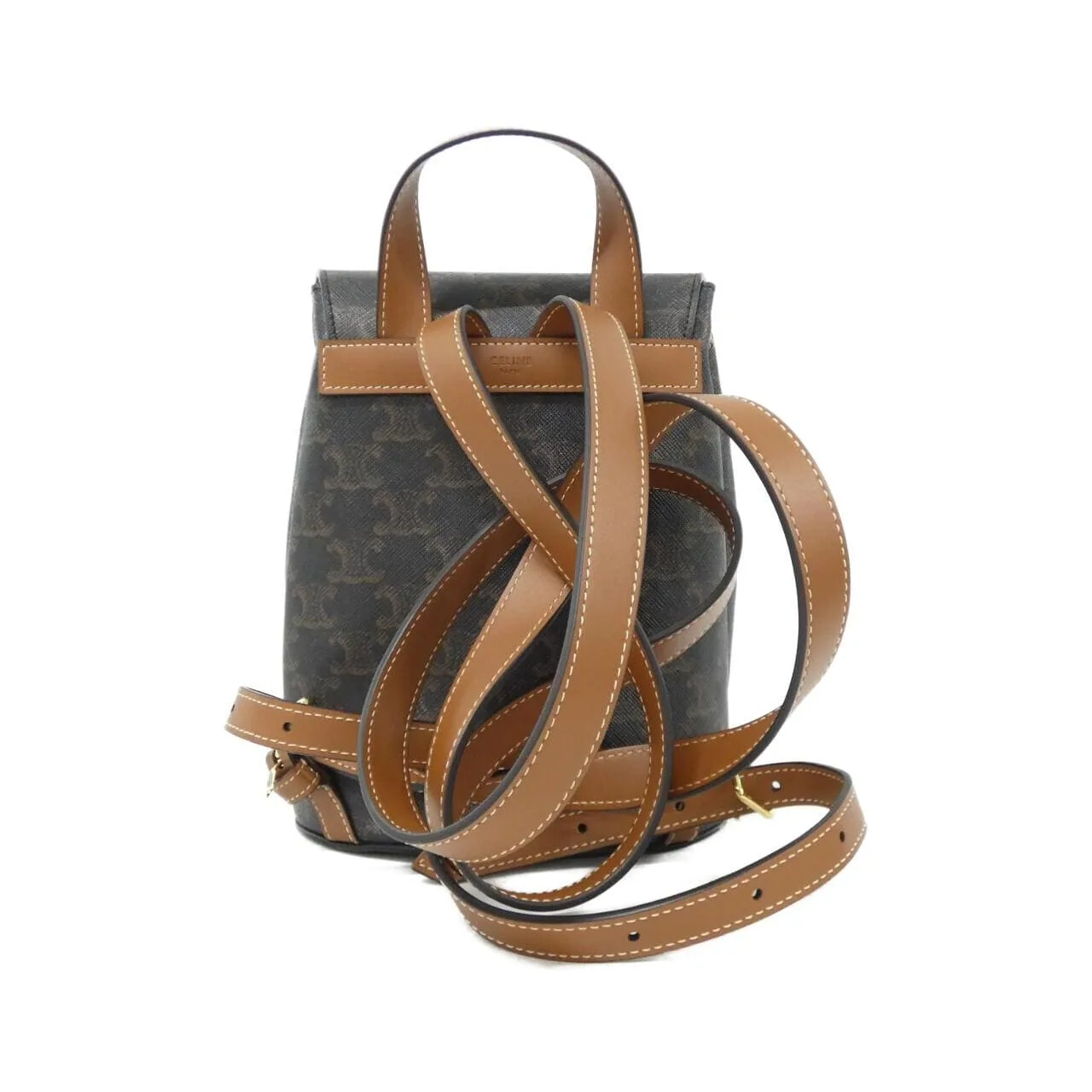 CELINE Cabas 118702CAS 背包 帆布 黑色 帆布 中古品A - 縮圖 2