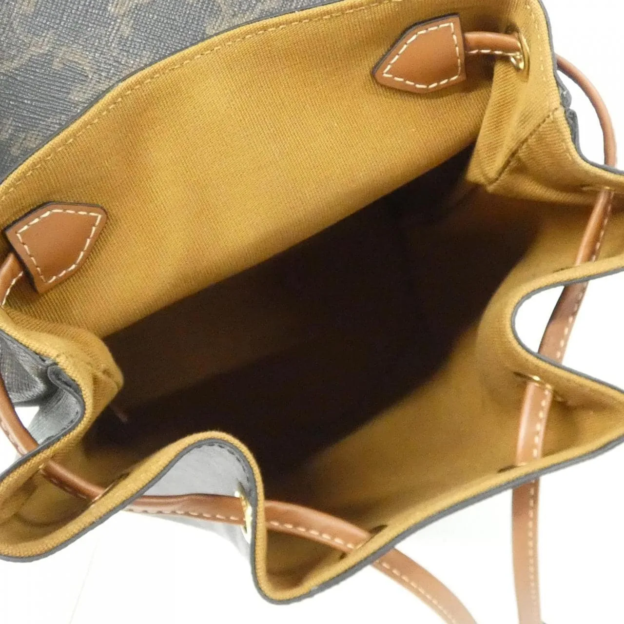 CELINE Cabas 118702CAS 背包 帆布 黑色 帆布 中古品A - 縮圖 5