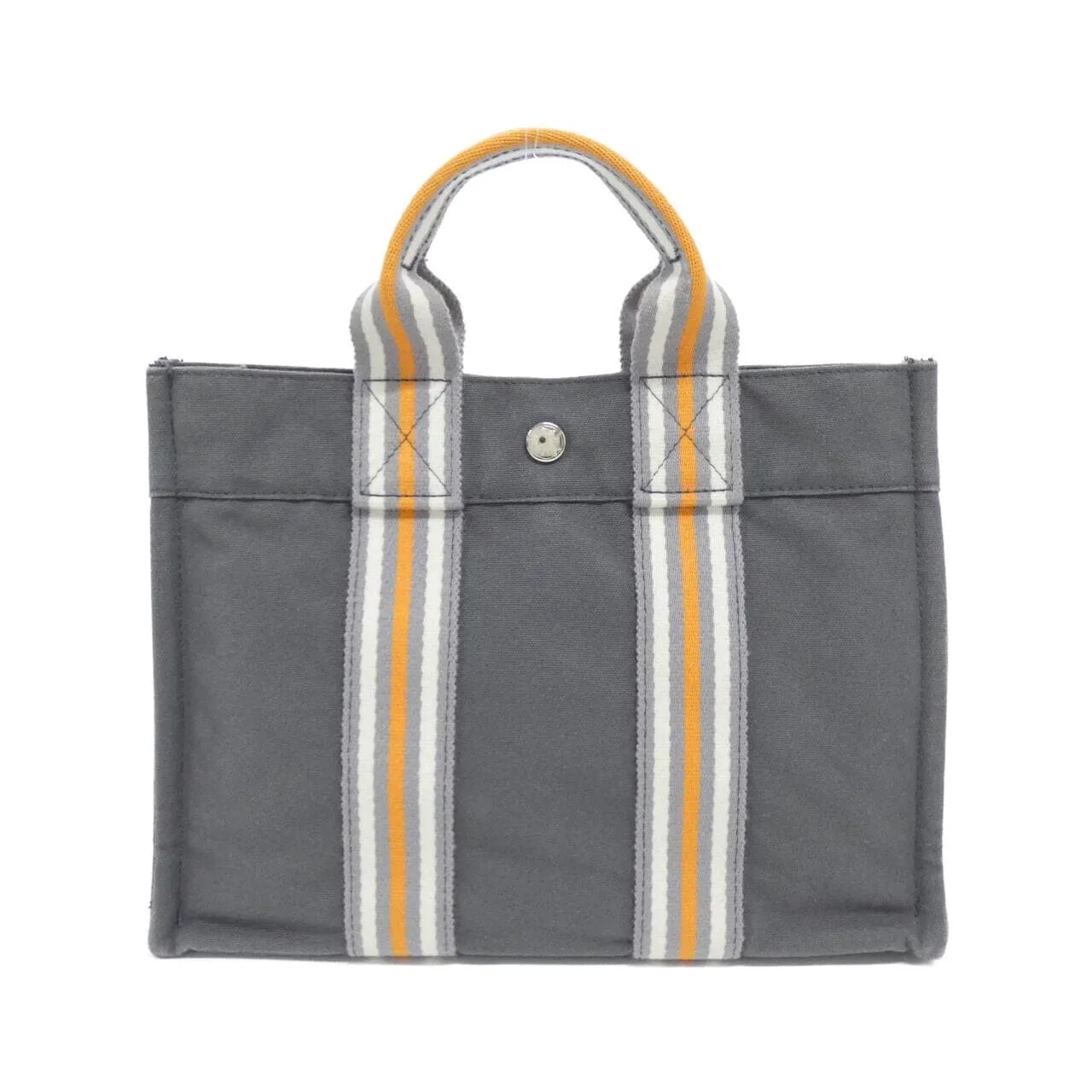 HERMES 100754M Tote Canvas Orange