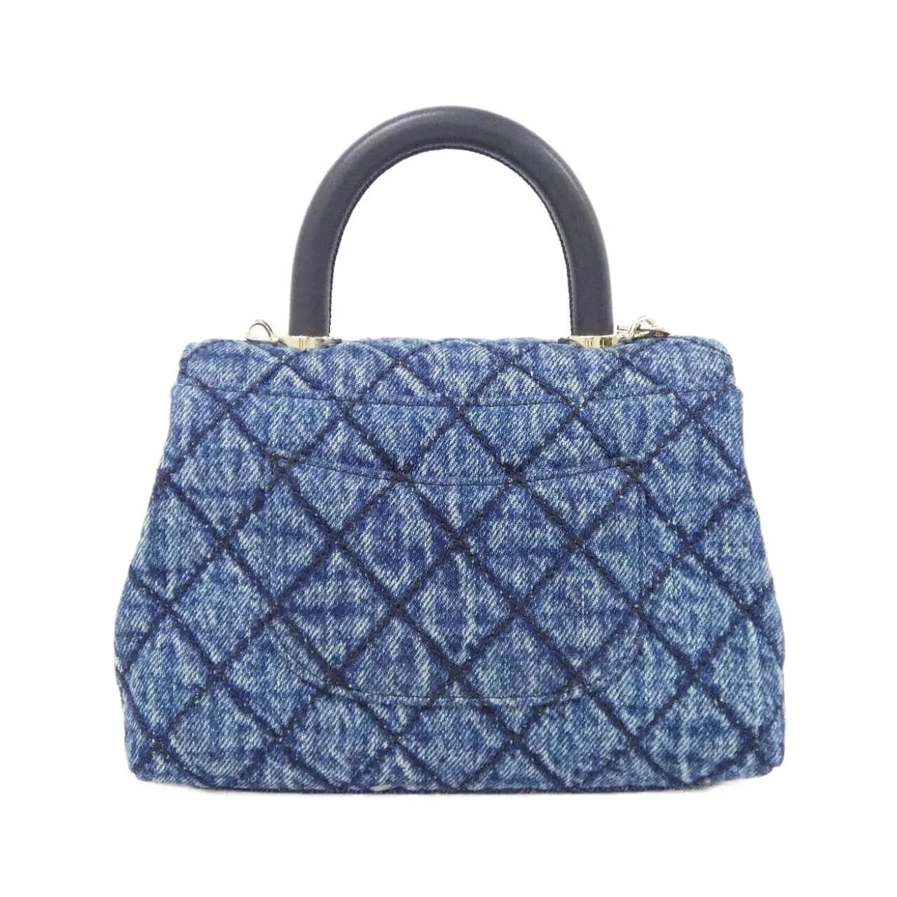 CHANEL Coco Handle AS2215 Handbag Denim 藍色 牛仔布 未使用品 - 縮圖 2