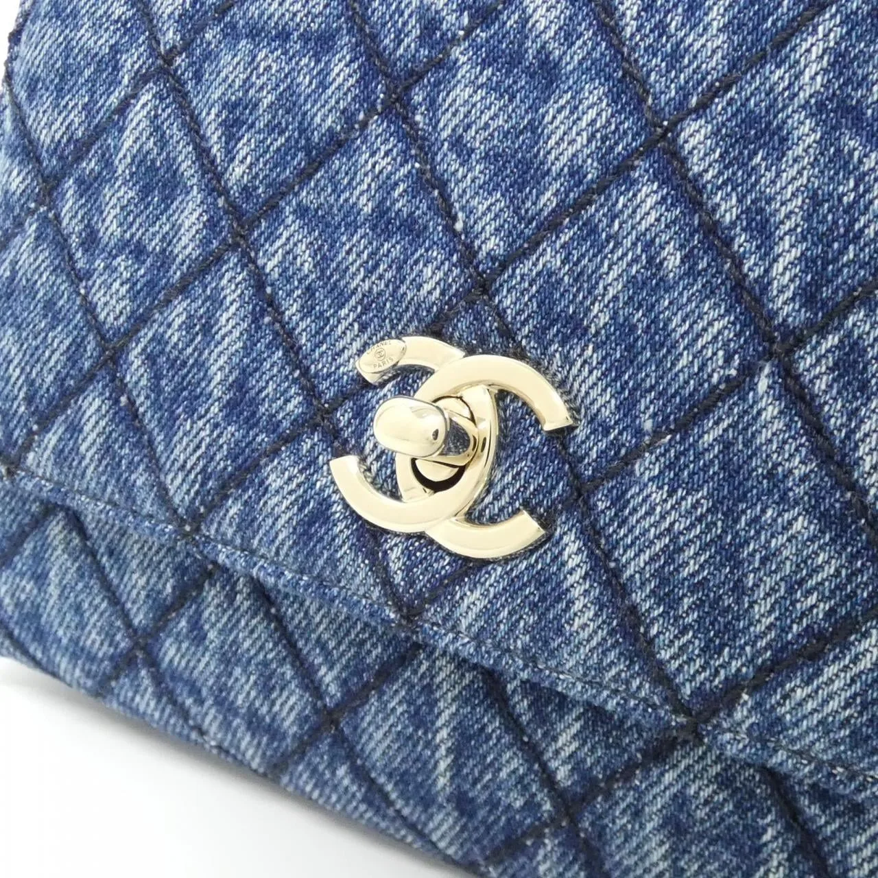 CHANEL Coco Handle AS2215 Handbag Denim 藍色 牛仔布 未使用品 - 縮圖 4