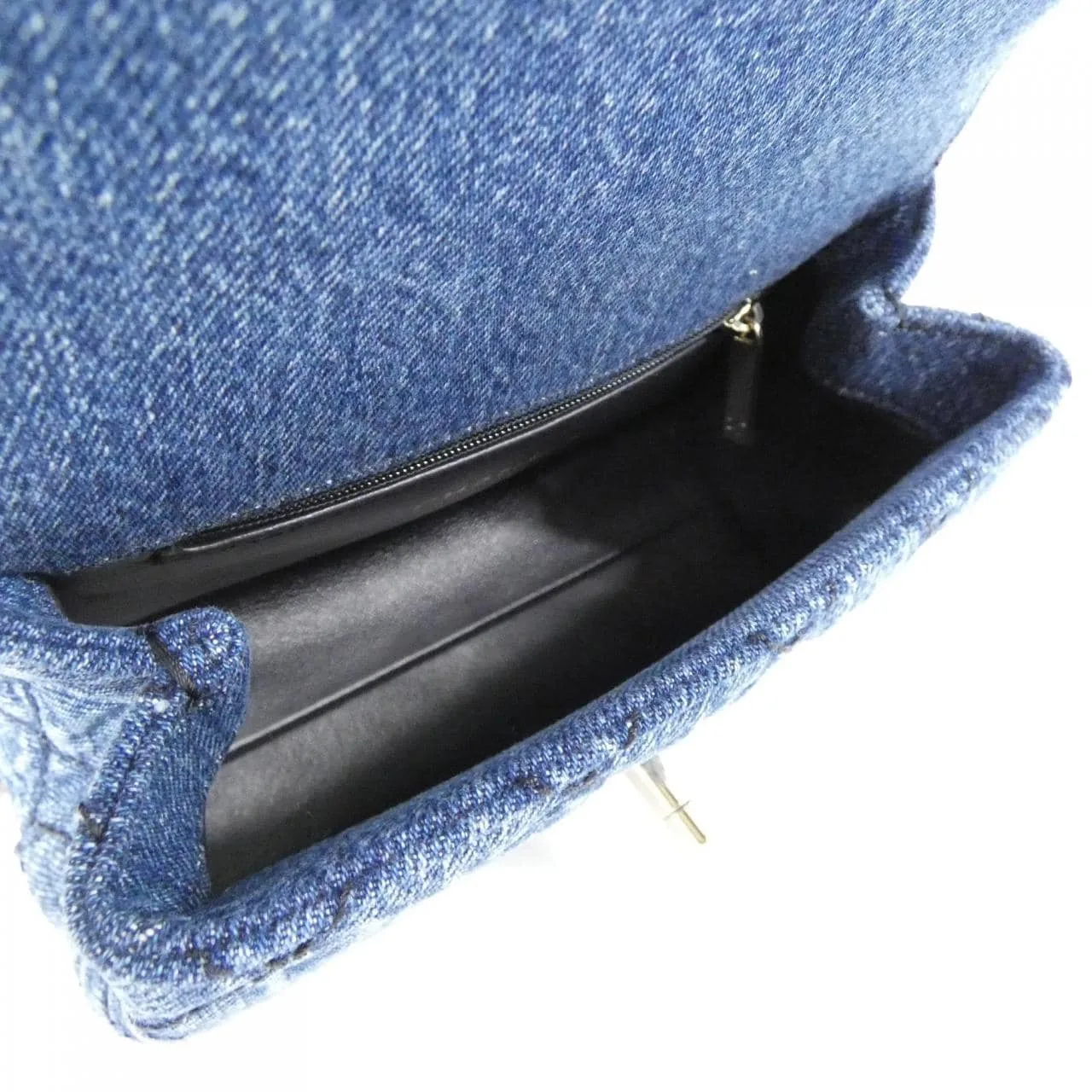 CHANEL Coco Handle AS2215 Handbag Denim 藍色 牛仔布 未使用品 - 縮圖 6