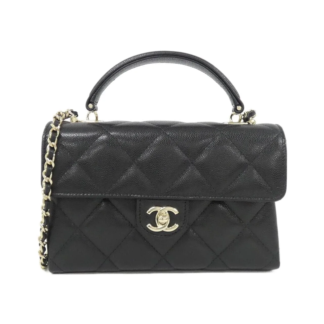 CHANEL AP4568 Handbag Grained Calfskin Black