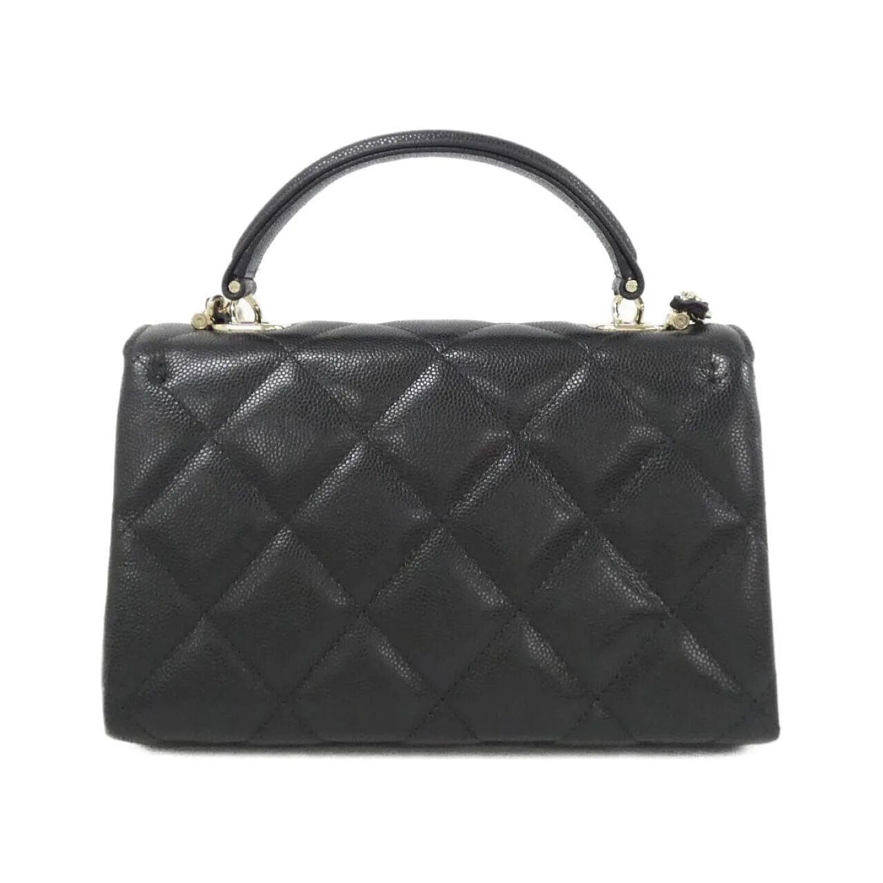 CHANEL AP4568 Handbag Grained Calfskin 黑色 荔枝紋牛皮 中古品A - 縮圖 2