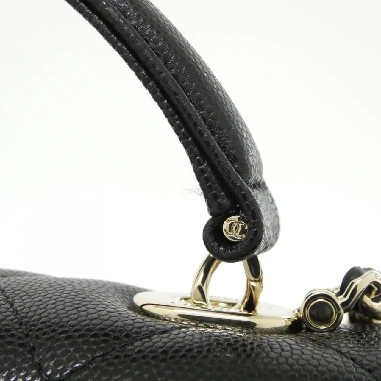 CHANEL AP4568 Handbag Grained Calfskin 黑色 荔枝紋牛皮 中古品A - 縮圖 5
