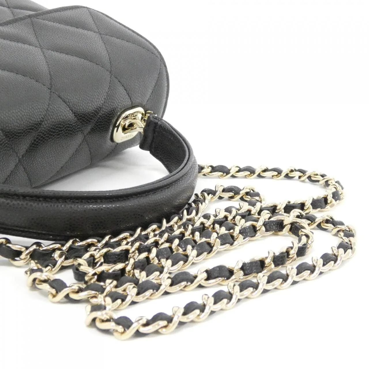 CHANEL AP4568 Handbag Grained Calfskin 黑色 荔枝紋牛皮 中古品A - 縮圖 6