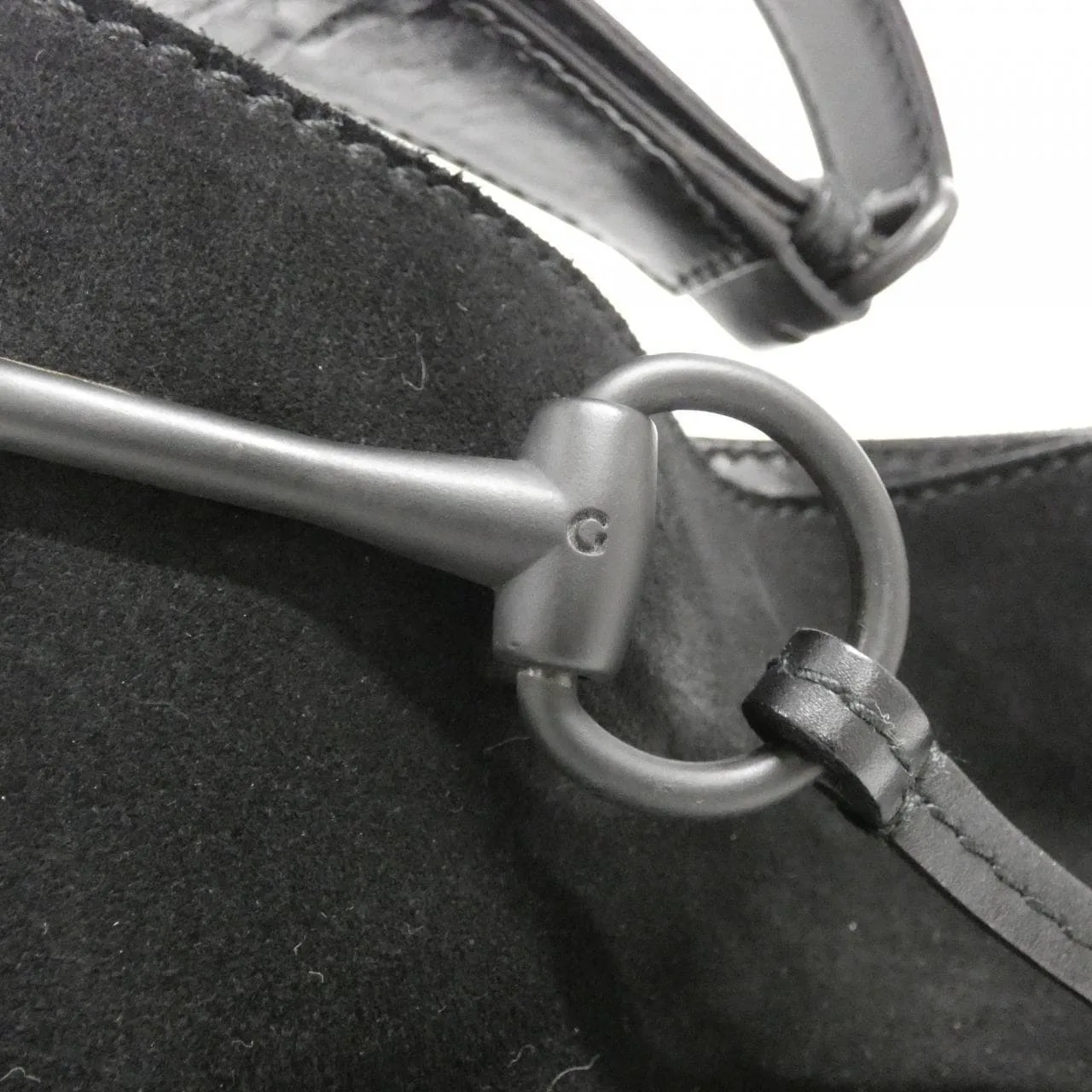 GUCCI 101975 肩背包 皮革 黑色 皮革 中古品A - 縮圖 4